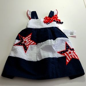 Girls Sophie Rose Patriotic Sun Dress